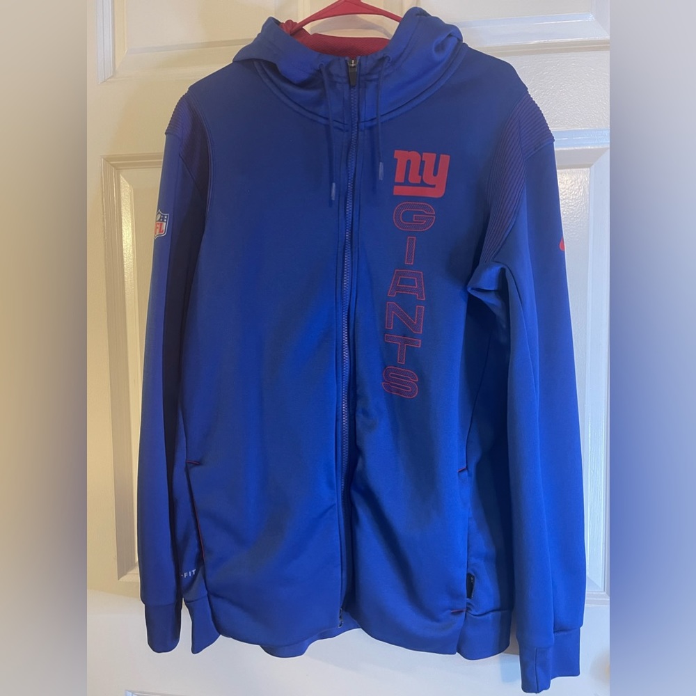 Mens NY Giants Nike Zip Up Sweatshirt